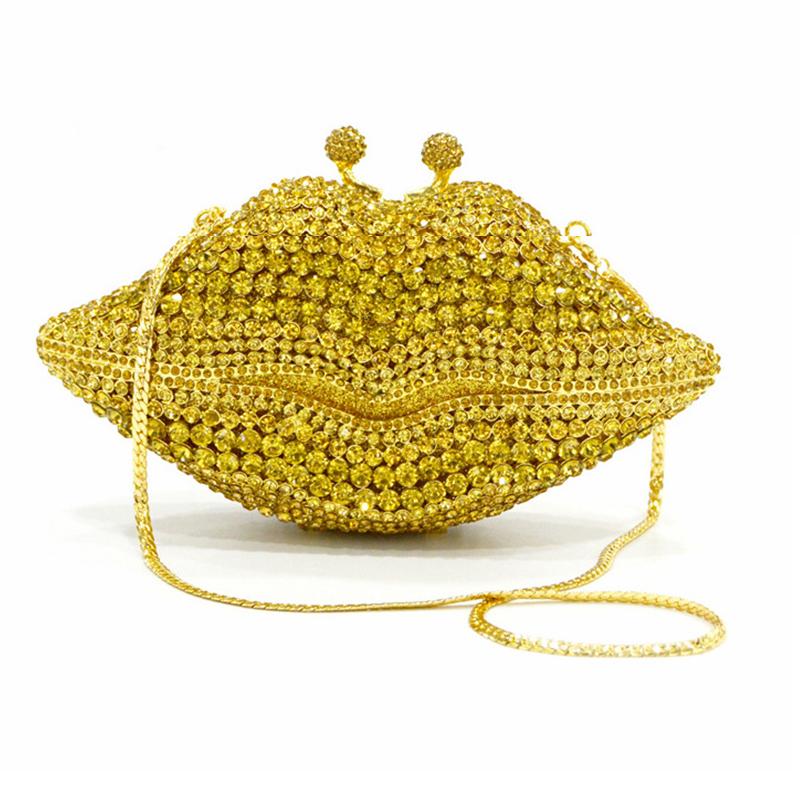 Yellow Diamond Evening Bags Mouth Purses WHTUOHENG Stone Handbag Hard Metal Party Prom Clutches Luxury Women's Crystal Wedding B