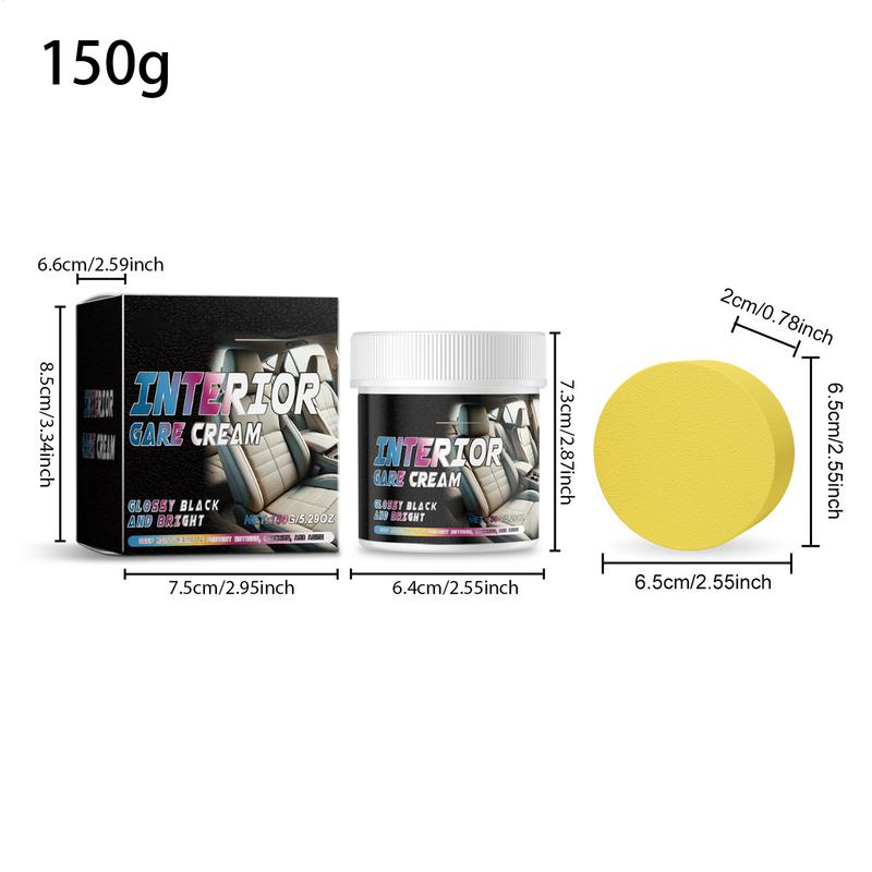 Car Leather Cleaner Leather Care Interior Car Cleaner Scratch Repair Auto Cleaning Supplies with Sponge for Dashboard Furniture