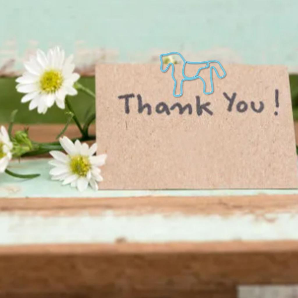 Horse Shape Paper Clips Multifunctional Cute Iron Horse Shaped Bookmark Clips with Transparent Box