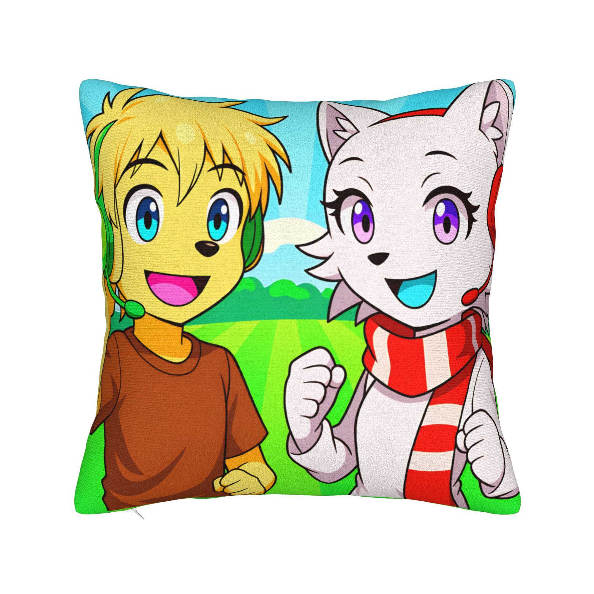

Tylers And Snowi Gaming Pillow Cover Square Cushion Cover Vintage Pillow Case For Wedding Party Home Decor 12x12Inch