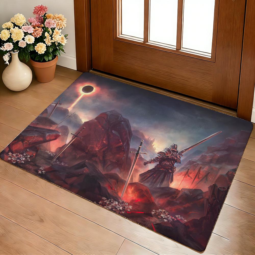 

Game D-Dark S-Souls 3 Floor Mat Cozy Flannel Soft Thick Non-Slip Mat For Living Room Bedroom Kitchen Decor Rugs 40x60cm