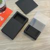 In Stock Black Cardstock Tea Flower Gift Box with Transparent Drawer Pull Kraft Paper Packaging