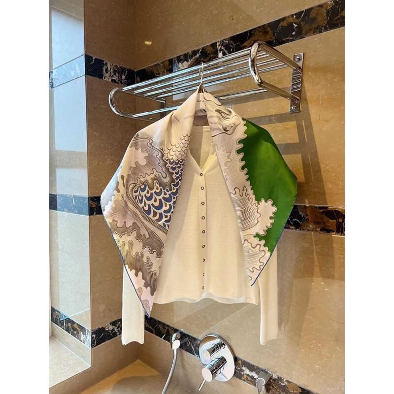 NINA SOLOR Double-Sided Silk Scarf