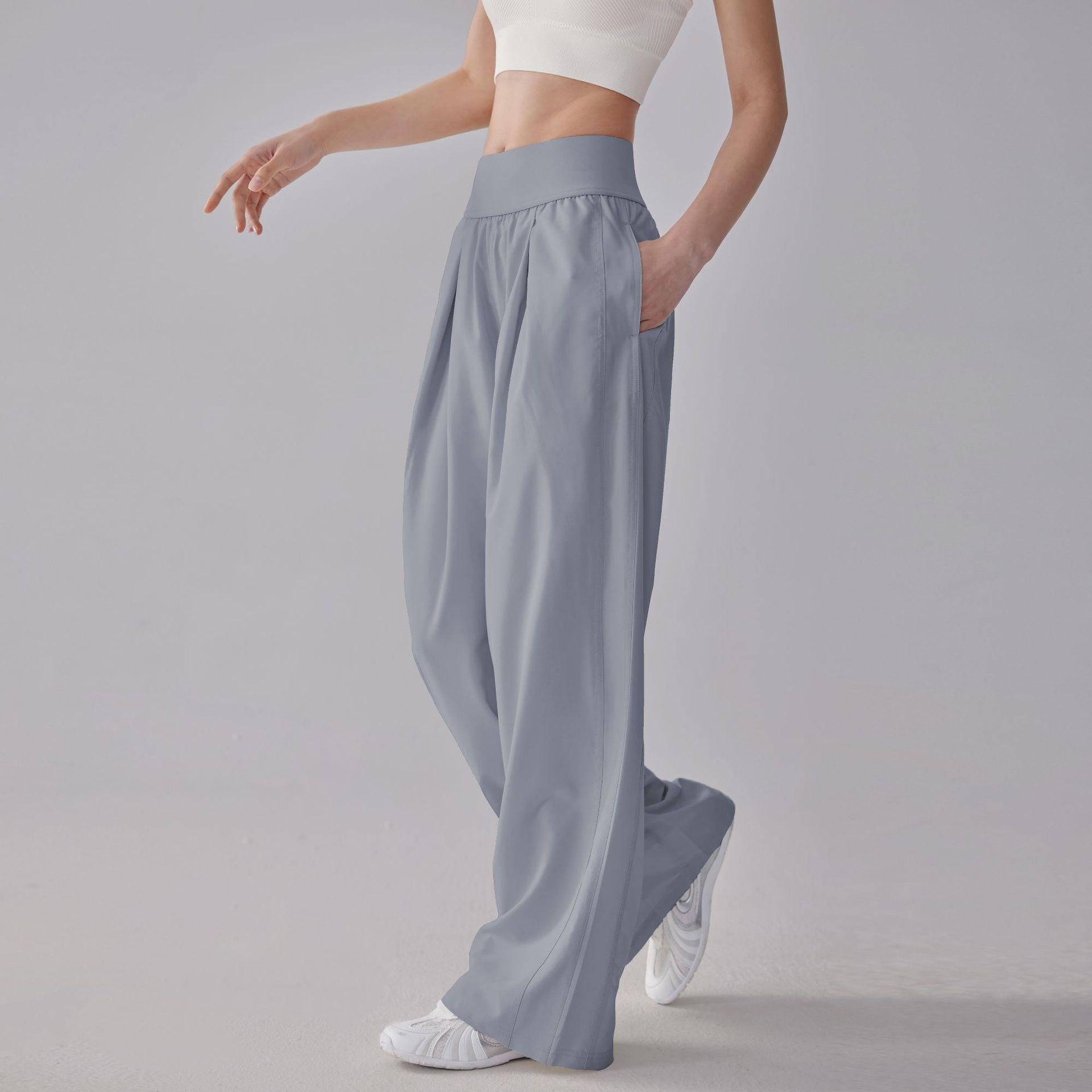 Women s High Waist Wide Leg Draping Yoga Pants - Spring/Summer Casual Breathable Long Pants