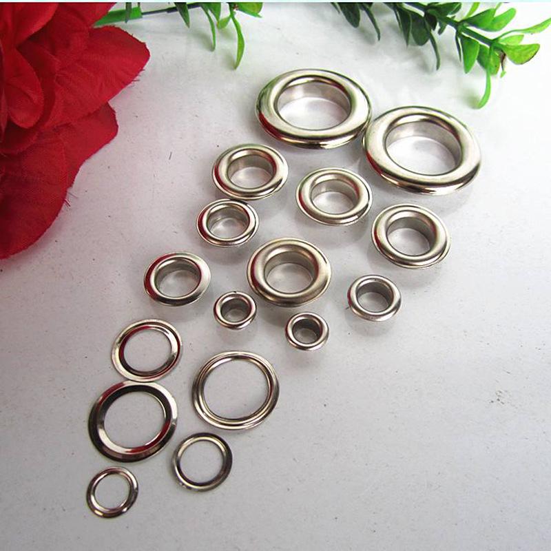 Round Copper Metal Eyelets for Shoes and Tarpaulin Perforation.