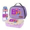 Kpop Dämonenjäger Bento-Box+Lunchtasche+Wasserflasche 3er-Set RUMI ZOEY Cartoon Schüler Schulsachen Lebensmittelbehälter Trinkgeschirr