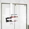 Estante para Puerta de Ducha de Acero Inoxidable con Montaje en Puerta de Vidrio Estante de Ducha de Gran Capacidad Estante de Almacenamiento para el Hogar Sin Taladro para