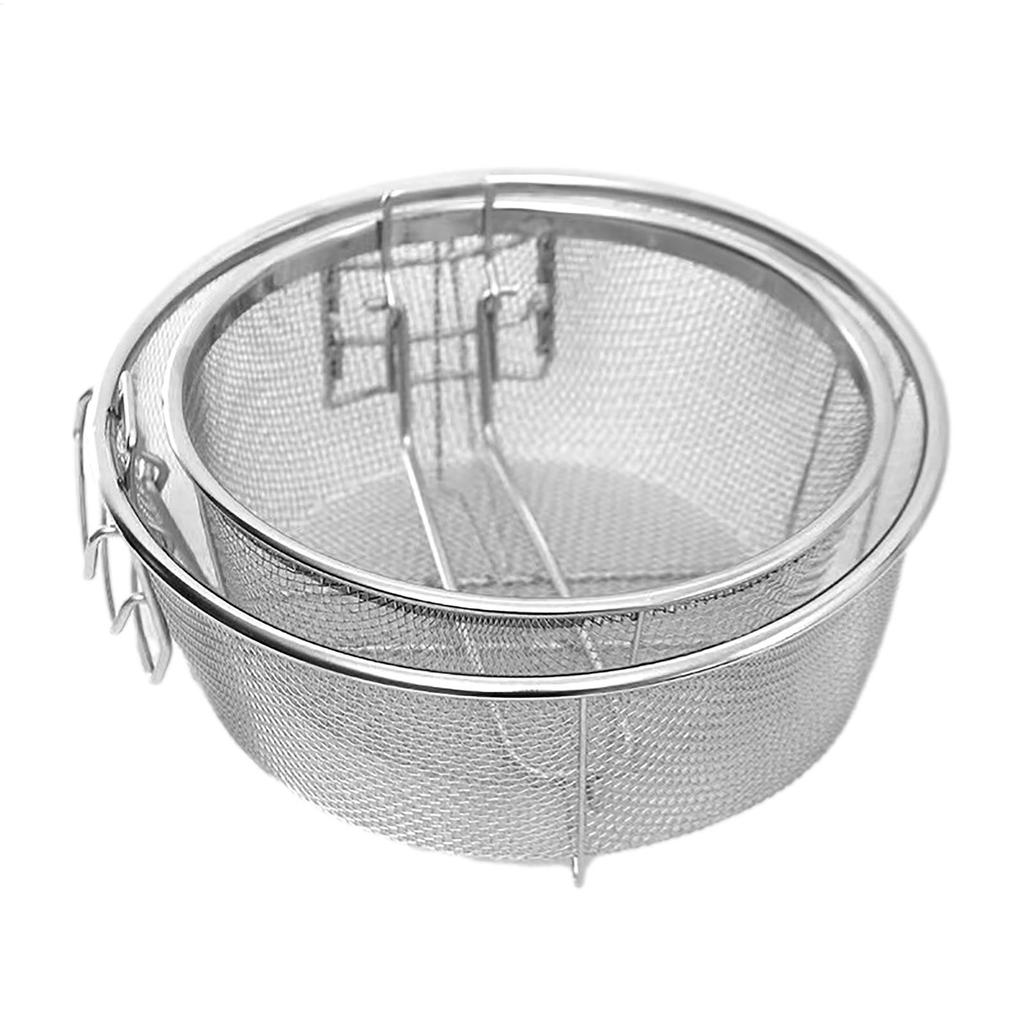 Fry Baskets Stainless Steel Frying Basket for Household Oil Separation Small Frying Basket for Draining Water French Fries Fried