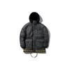 Serie de Baloncesto Li Ning Impermeable con Capucha Holgada Cálida Chaqueta de Plumón para Hombre Ropa de Abrigo Verde Camuflaje AYMP099-1