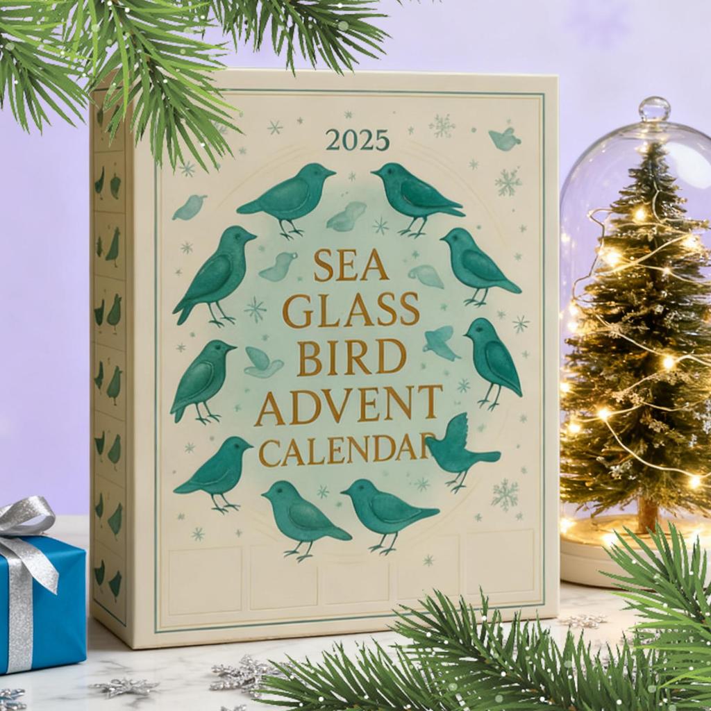 2D Acryl Deko Treibglas Vogel Advents-Weihnachtskalender 2025 24 Tage Vogel Weihnachts-Countdown Dekorationen Für Zuhause Baum
