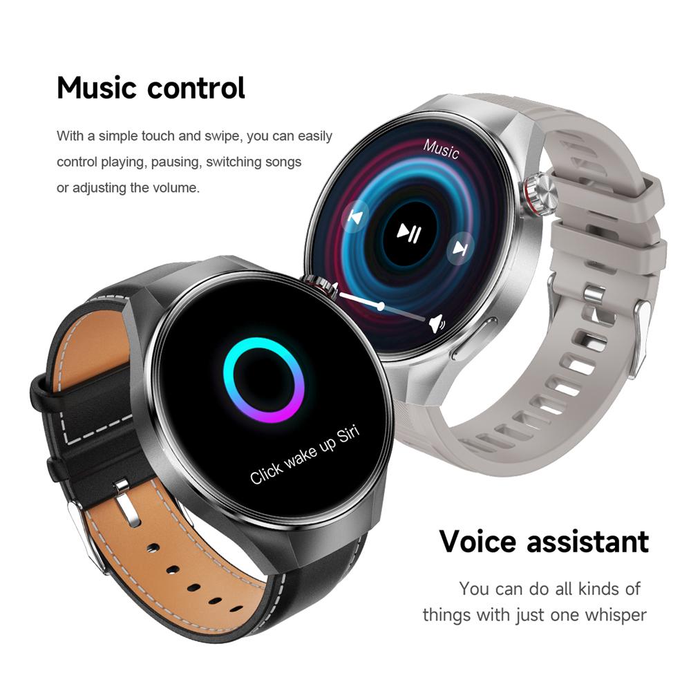50mm 1.75" HD AMOLED Screen Smart Watch Men Business Bluetooth Call Heart Rate Blood Oxygen GPS Track Compass Sport SmartWatch