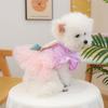 Bunny Ears Dog Dress Tulle Tutu Skirt Pet Dress with 3D Rabbit Ears Cute Bunny Dress for Dogs Cats Party Holiday Outfit