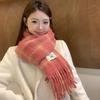 Korean Version of the New Winter Soft Waxy Plaid Scarf Women's Imitation Cashmere Warm Student Couple Shawl