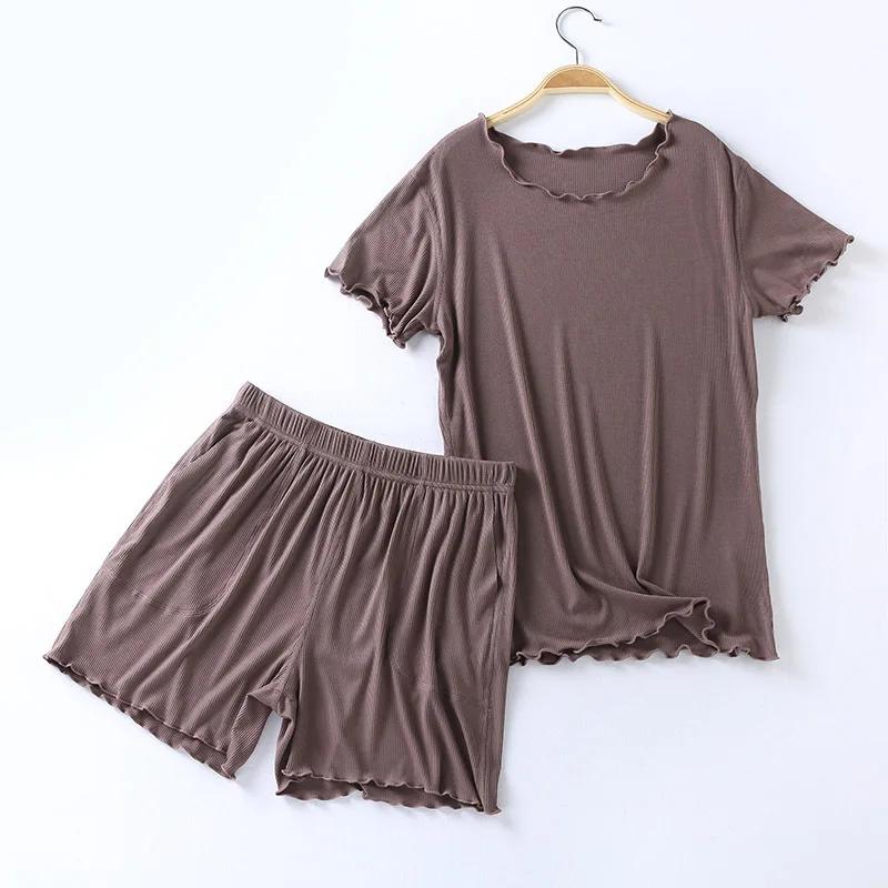 Summer Modal Short-sleeved Shorts Suit Ladies Pajamas Casual Loose Comfortable Pajamas Suits  Pajamas for Women