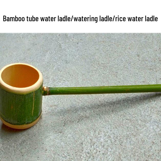 Bamboo Water Ladle and Spoon Set - Eco-Friendly Bath or Toy Accessory