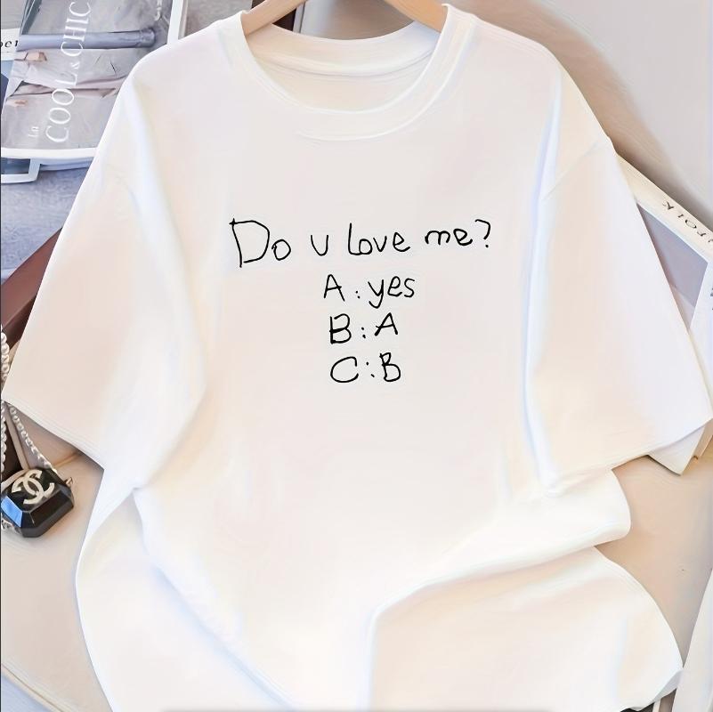 

Футболка Do U Love Me, Мягкая Дышащая и Устойчивая к Выцветанию, Классический Крой для Повседневной Носки S