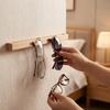 Wall Mounted Sunglasses Storage Rack No Drill Wooden Eyeglass Holder Rectangle Space-Saving Eyeglasses Display Stand Entryway