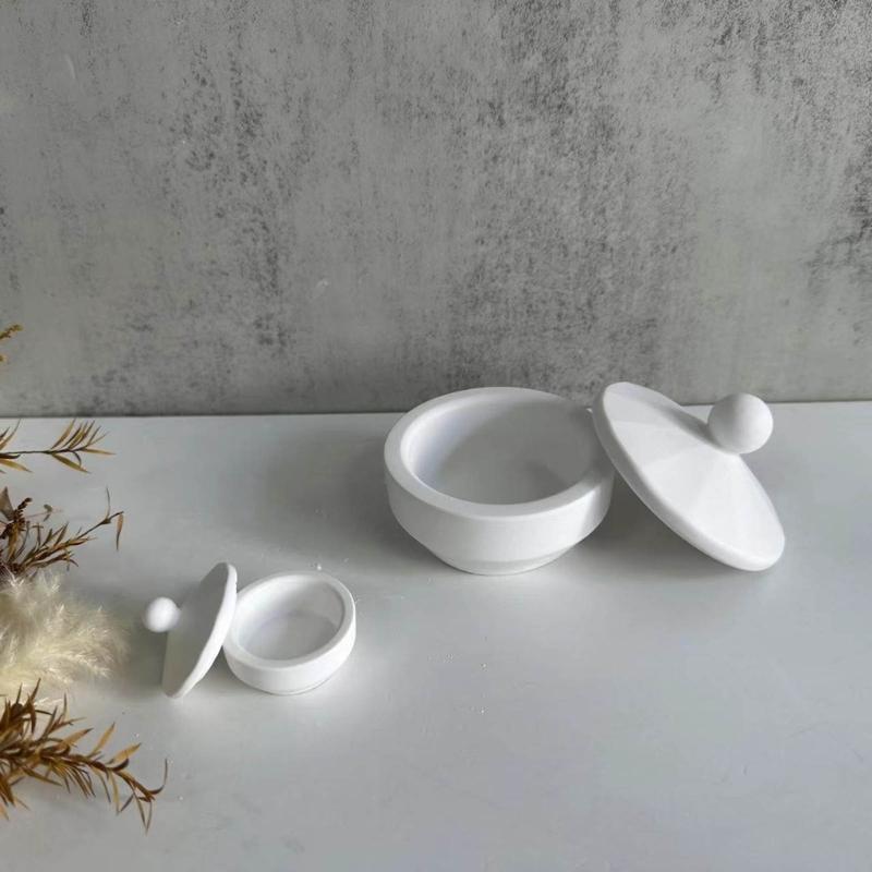 Jewelry Storage Box Silicone Molds DIY Round Shape Box with Lid Box Resins Moulds Jewellery Container Castings Molds