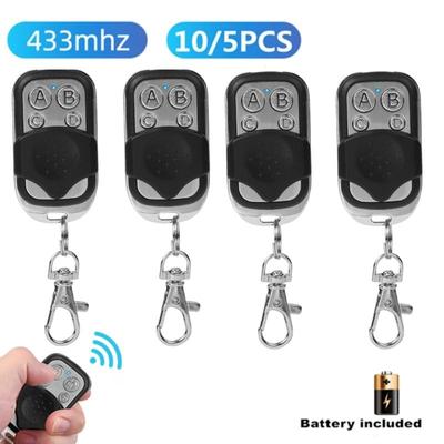 Inteligente 433Mhz Clonación Control remoto Aprendizaje 4 botones Transmisor RF inalámbrico Copia de código Duplicador remoto Llavero para puerta de garaje Abridor de puerta eléctrico