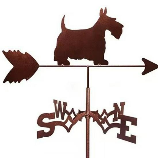 Wetterfahnen-Ornament aus Edelstahl für den Außenhof