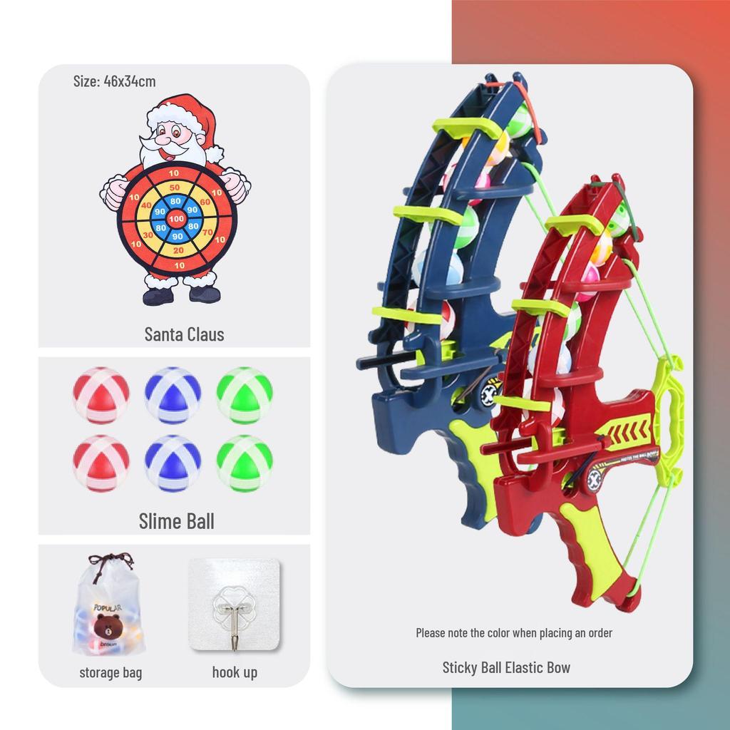 Kids' Suction Cup Bow & Arrow Dartboard Set with Sticky Balls for Outdoor Play