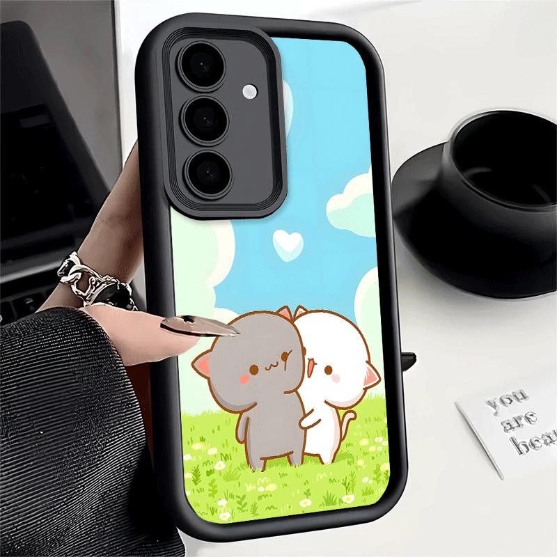 Phone Case for Samsung Galaxy A17 A16 A15 A14 A13 Cartoon Cute Peach Goma A56 A36 A26 A55 A35 A25 A54 A34 A24 A53 A33 A23 A07 A0