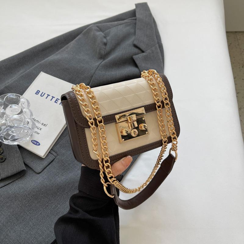 

Новая ниша популярна в этом году, контрастные цвета, замок «пятачок», маленькая квадратная сумка, носить на одном плече или через плечо, универсальная женская сумка.