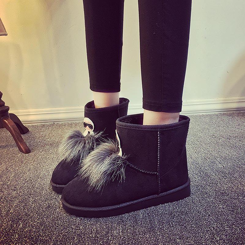 2025 Winter New Snow Short Boots Children Korean Version of Japanese Students Cute Bread Velvet Cotton Shoes Tide