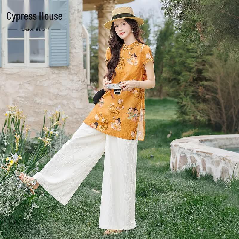 Women s Summer Color-block Two-piece Set XL