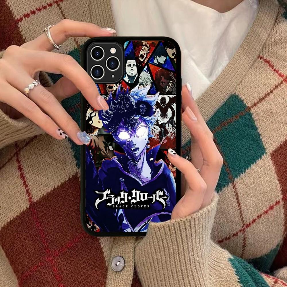 Black Clover Phone Case Silicone PC+TPU For For IPhone 11 12 13 14 15 16 Plus Pro Max Cover