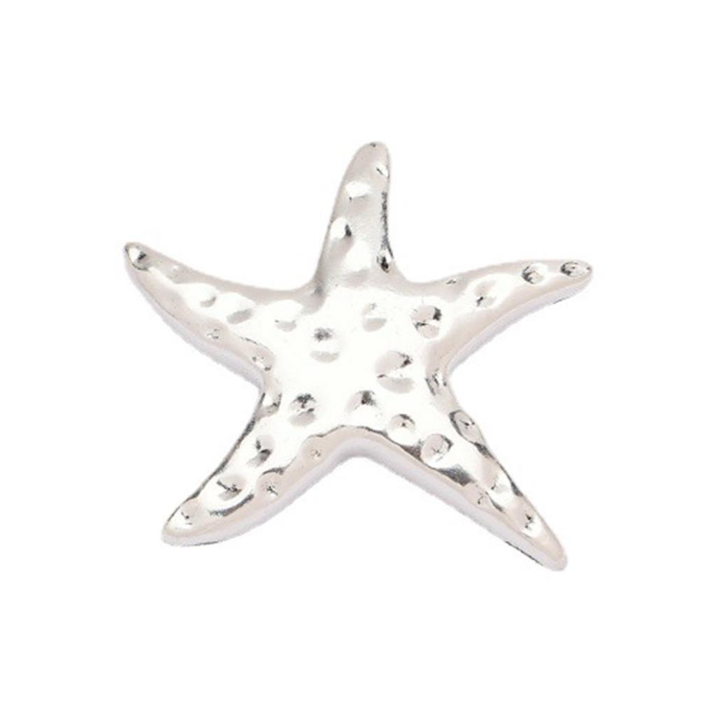 Antique Silver Color Starfish Charm Necklace Pendant Bracelet Jewelry Making Handmade Crafts Diy Supplies 53x62mm