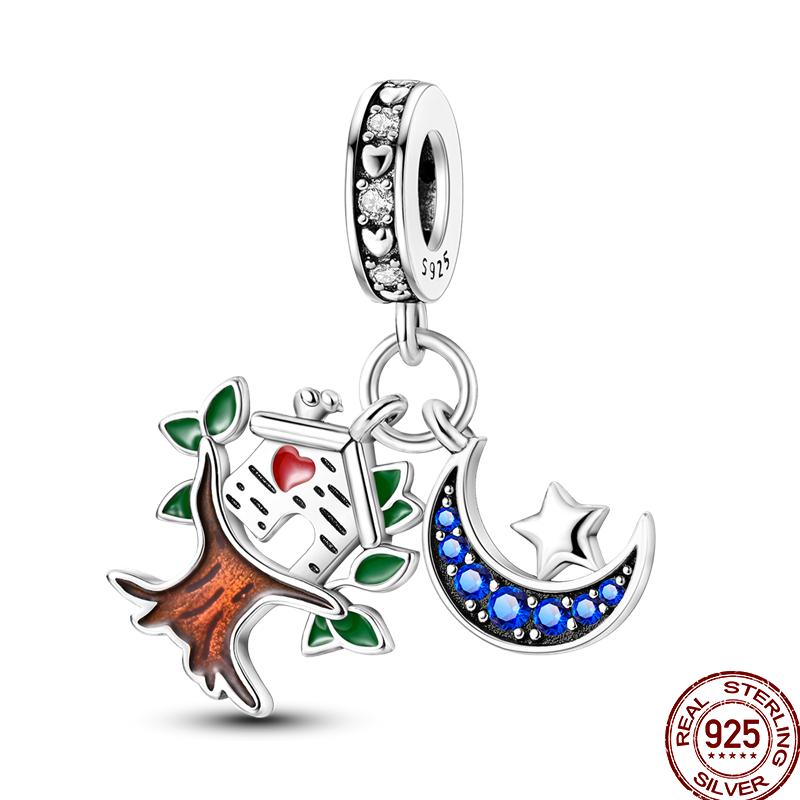 Copper Pumpkin Maple Leaf Squirrel Scarecrow Harvest Autumn Charm Beads Suitable For Pan Original Bracelet