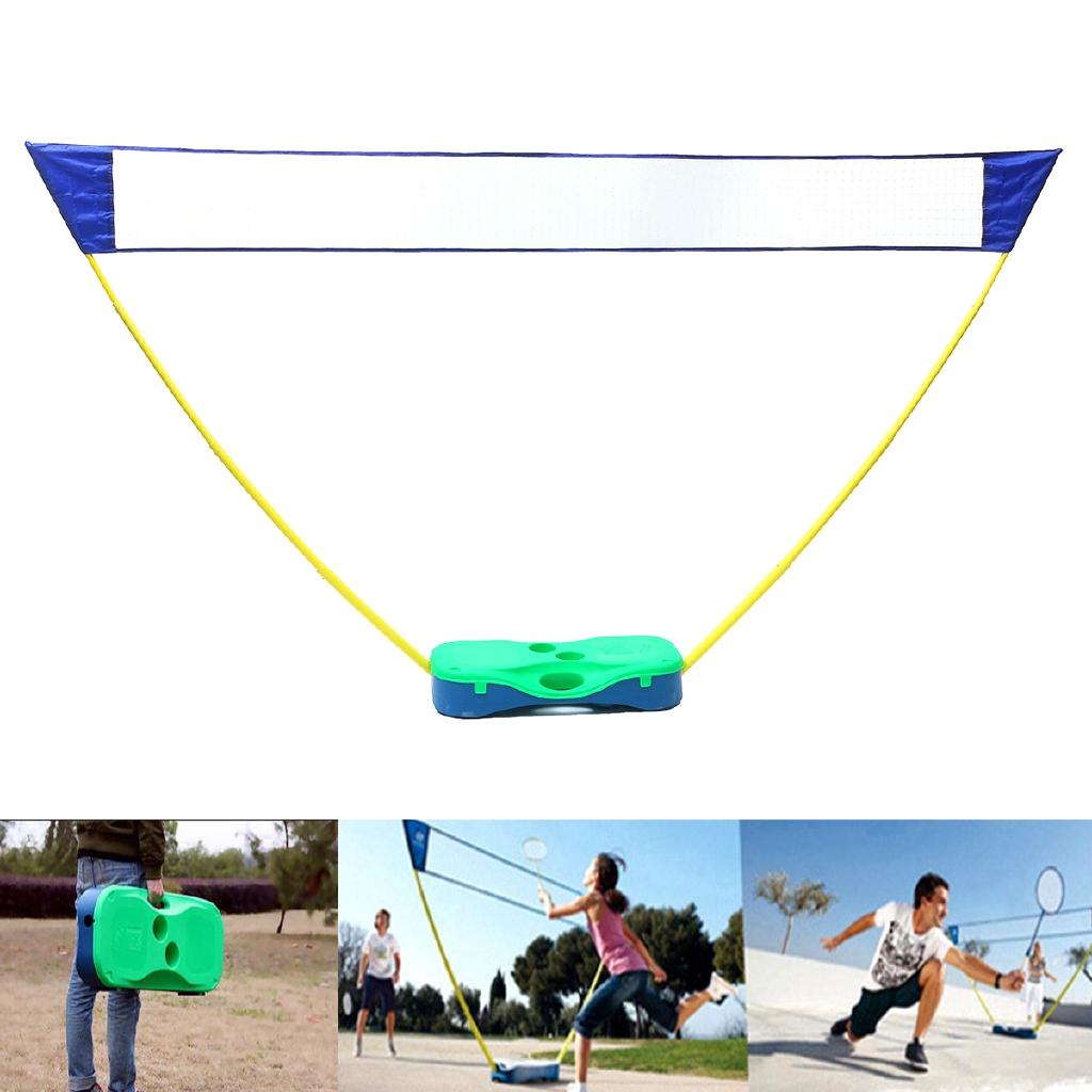 3-in-1 Outdoor Portable Badminton Set Tennis Volleyball Net with Stand Battledore 280X160cm
