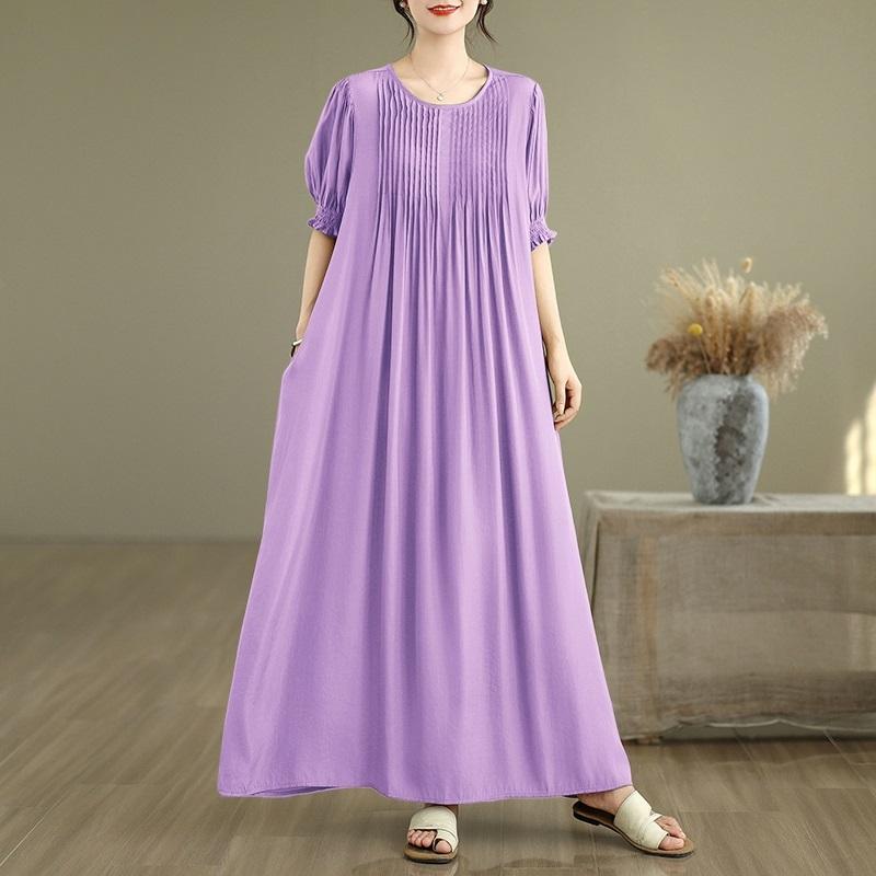 

Платья винтажные больших размеров с коротким рукавом, новинки, для женщин, повседневные, свободные, макси, длинные, летние