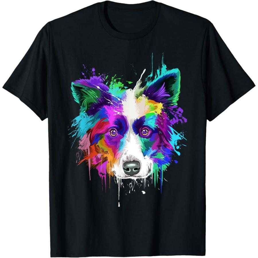 Splash Art Border Collie _ Border Collie Owners Gift T-Shirt XXXXXL чёрный