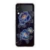 Transparent Phone Case For Samsung Galaxy Z Flip 3 4 5 6 7 Hard Folding PC Z Flip3 Flip4 Cover Ink Wash Painting Flower