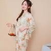 Classical national style new Chinese pajamas women's spring, summer and autumn new cotton silk disc buckle sweet loungewear hanfu two-piece set
