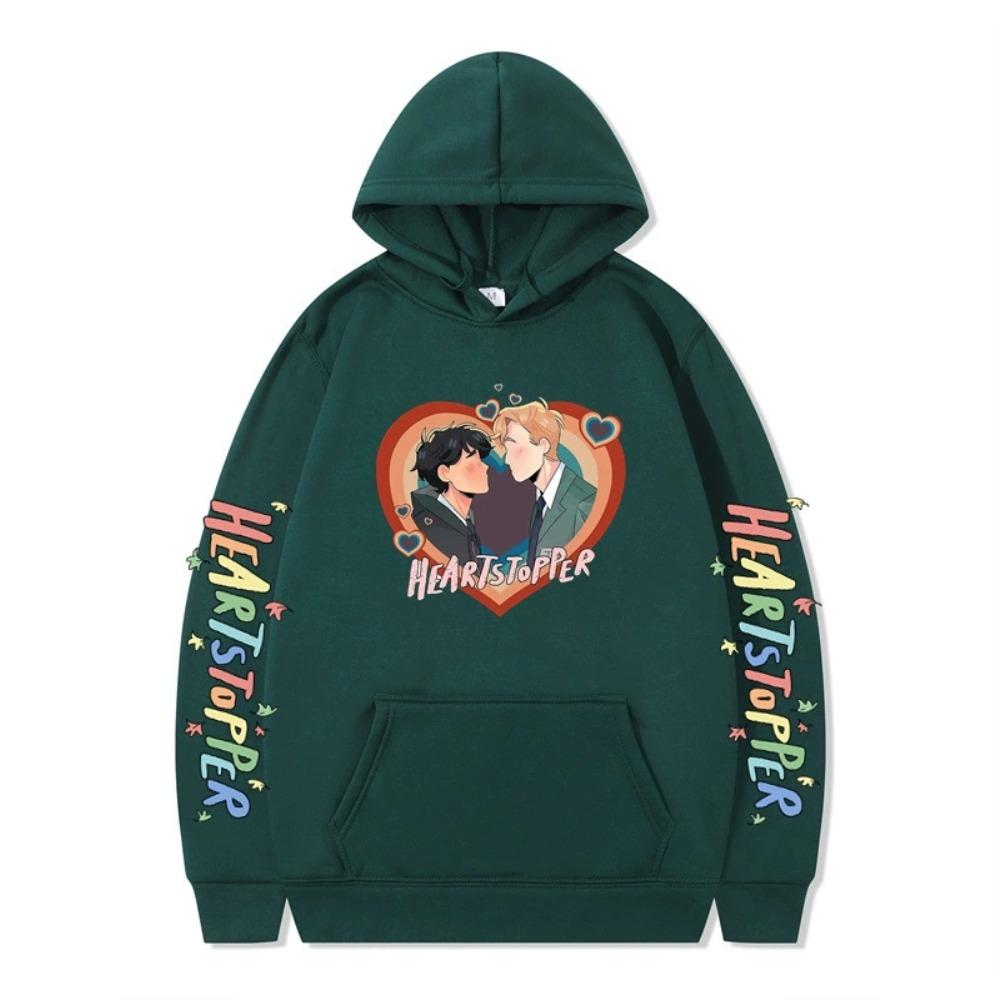 Heartstopper Hoodie Sweatshirt für Damen Herren Nick und Charlie Hoodie Sweatshirt Cool Unisex Kapuzenpullover