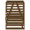 Waste Bin Enclosure Honey Brown 84 x 90 x 128.5 cm Solid Pine Wood