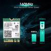 AX210 WiFi6E M.2 NGFF Wireless Network Adapter BT5.3 Tri‑Band 2.4G/5G/6G 5374Mbps 802.11ax For Laptop Desktop PC Win10/11