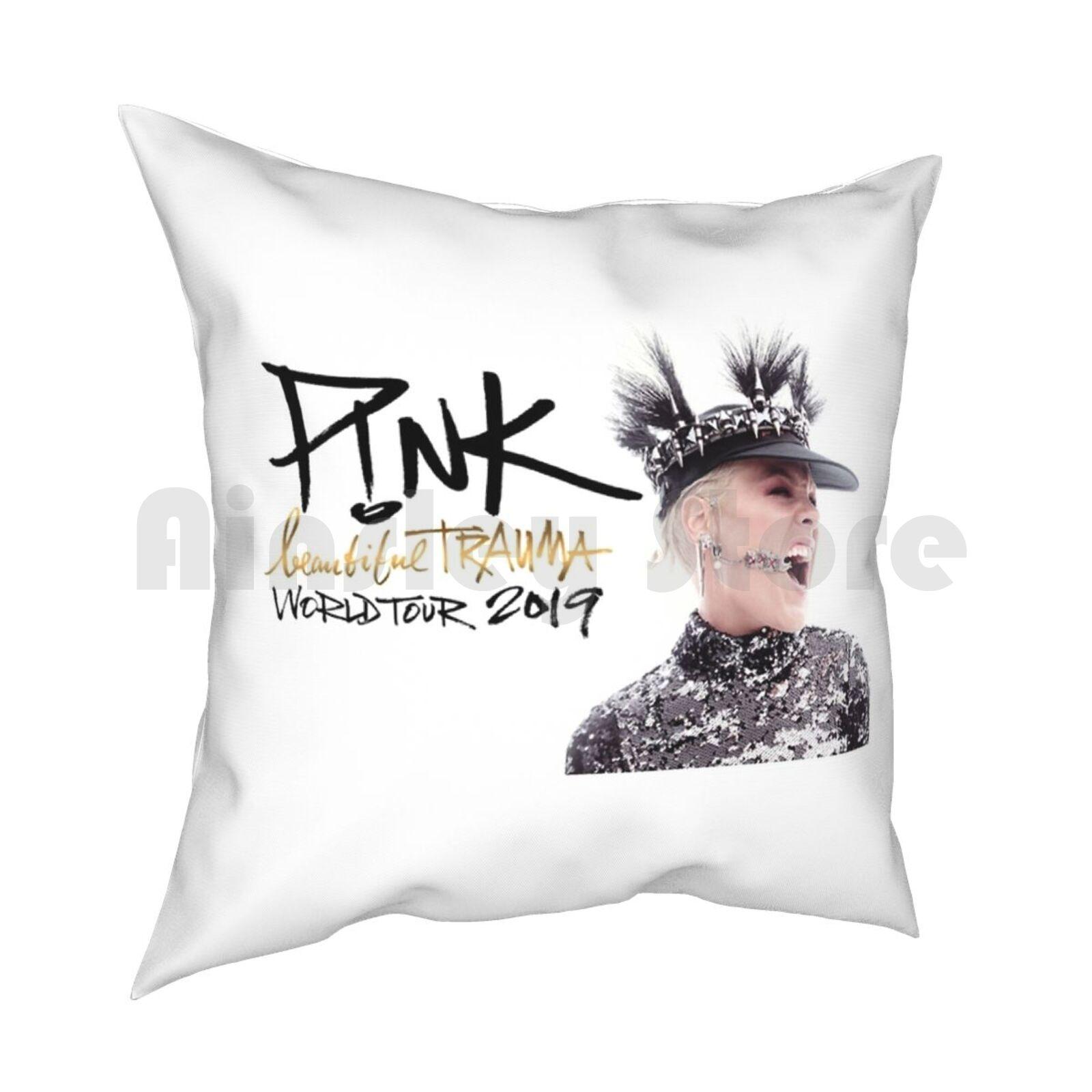 Beautiful Trauma Pink World Tour Pillow Case Printed Home Soft Throw Pillow Beautiful Trauma Pink World Tour 30x30cm 12x12in