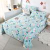 3Pcs Botanical Floral Pattern Bed Sheet Set 100% Cotton Skin-friendly Breathable Bedsheet Sets Home Flat Sheet with Pillowcases