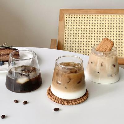 Japanese-Style Mount Fuji Cup Transparent Coffee Glass Household Milk Cold Beverage Drinking Water Borosilicate Glass