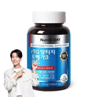 Nutri D Day rTG Altige Omega 3 Guld, 90 tabletter, 1 enhet, Koreansk hälsokost