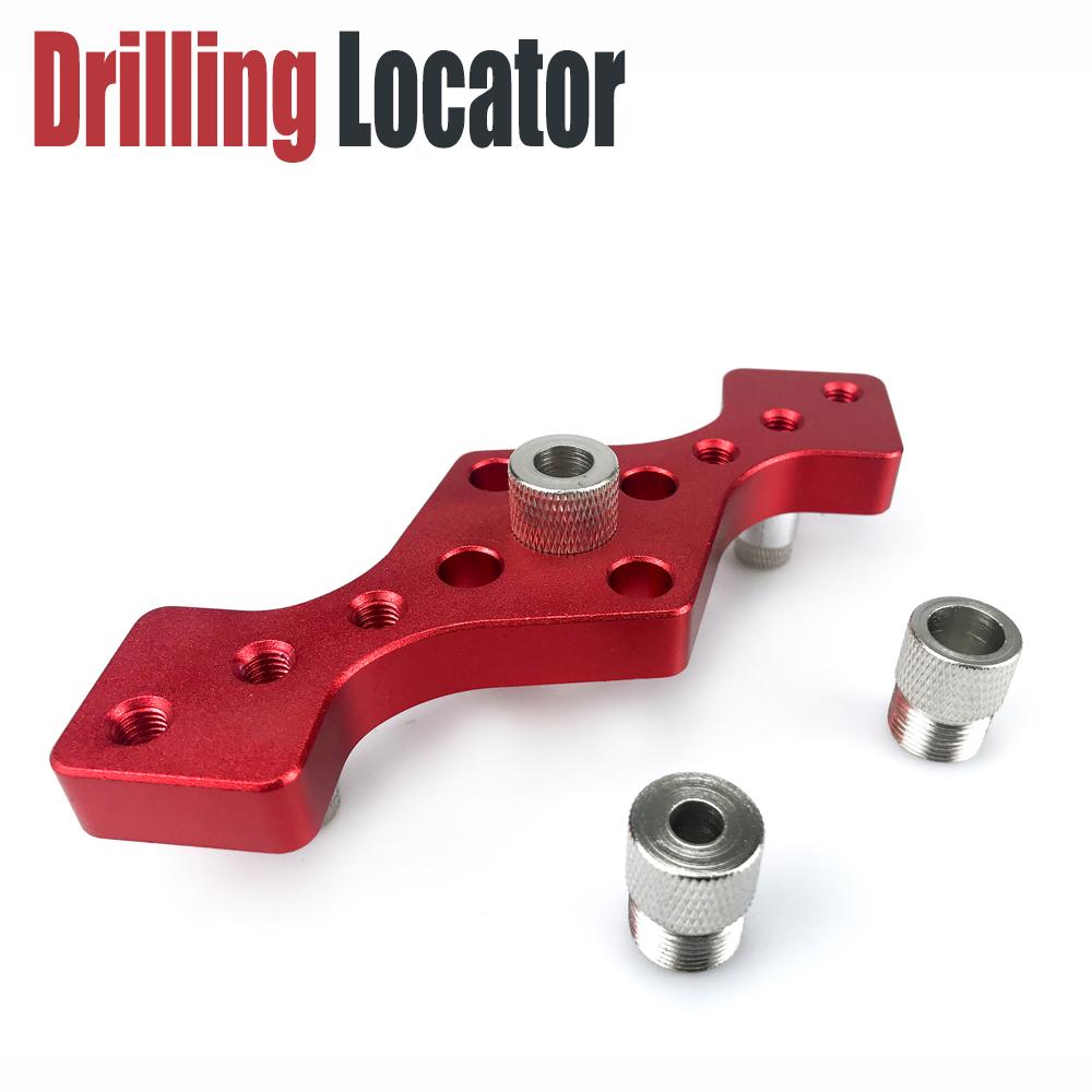 Holzbearbeitung 6/8/10mm Vertikales Taschenloch-Bohrschablone Selbstzentrierender Dübelbohrführung Stift-Befestigung Gleitende Bohr-Stanzführung Set