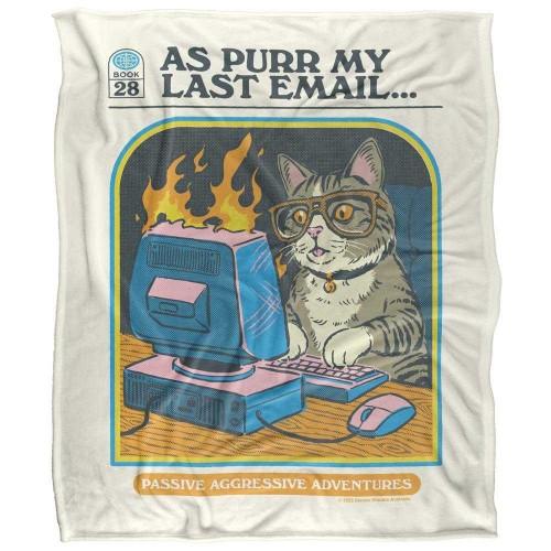 Steven Rhodes As Purr My Last Email Soft Touch Blanket