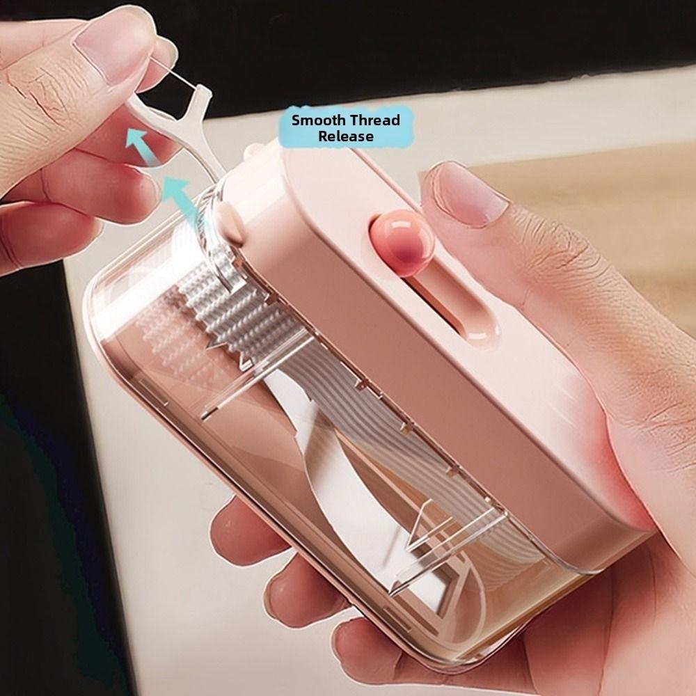 Press-on Floss Stick Storage Box Creative Floss Dispenser Easy To Use Mini Teeth Stick Case Hotel