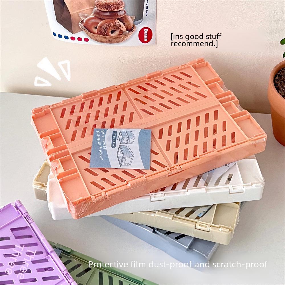 Skládací plastový úložný box pro organizaci na stole - Ideální na psací potřeby, lepicí pásky, příručky a produkty péče o pleť