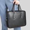 New Genuine Leather Business Document Cover Layer Cowhide High-end Men's Handbag With Large Capacity 13 Inch Computer Shoulder Bag