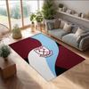 Tappeto in Velluto di Cristallo con Stampa del West Ham United Football, Comodo Assorbente d'Acqua Antiscivolo Tappeto per Pavimenti Interni